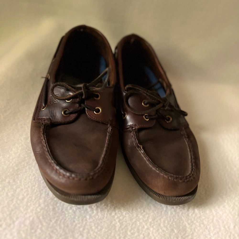 Sperry Sider Men’s size 8 1/2M Brown Leather Loafers - Picture 6 of 12